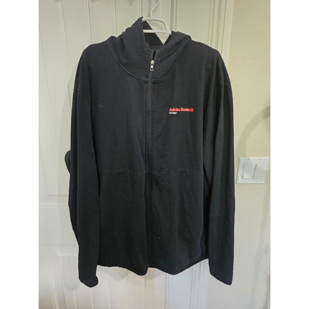 Adobe Summit Las Vegas Black 3XL Full Zip Hoodie Independent Trading Co Graphic